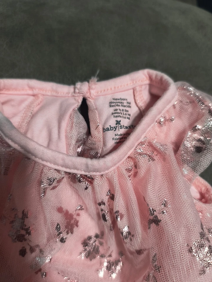 Vestido Baby Starters Niñas Recién Nacido Rosa/Oro Rosa Foto 4 de 4