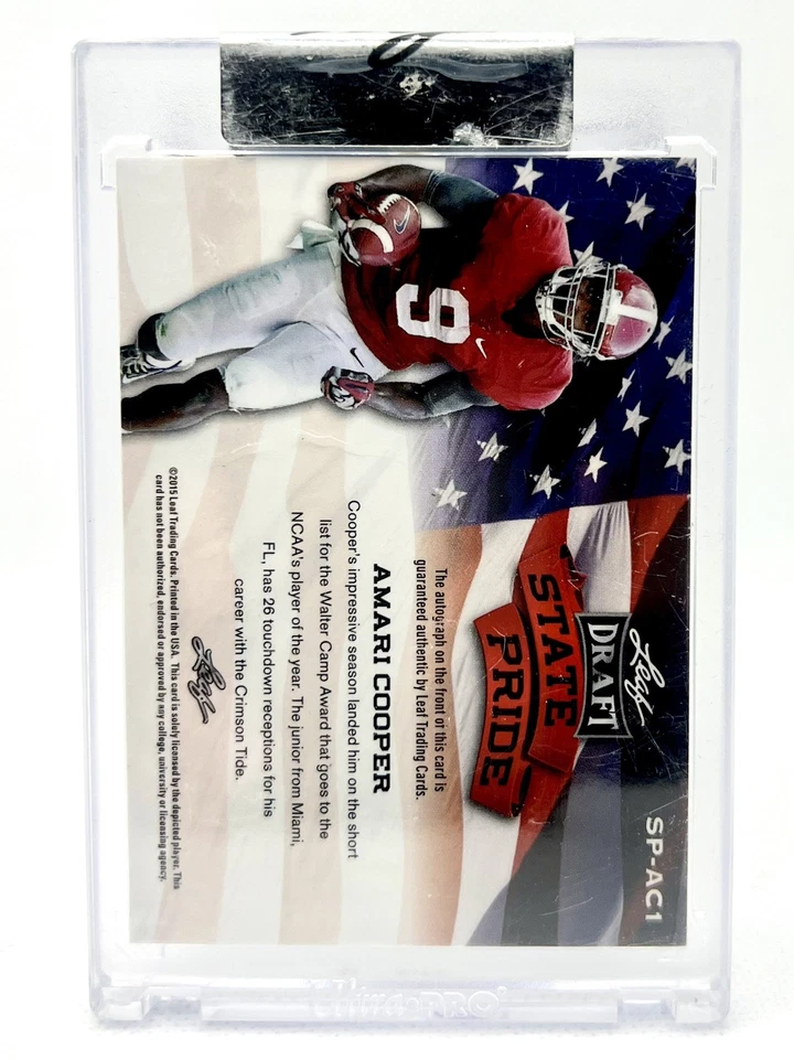 2015 Leaf Metal Draft 4/4 Amari Cooper Rookie Proof Uncirculated - Image 2 of 2