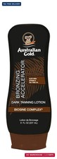 Australian Gold Dark Tanning Accelerator Lotion With Bronzer, 8 Ounce, New Packa
