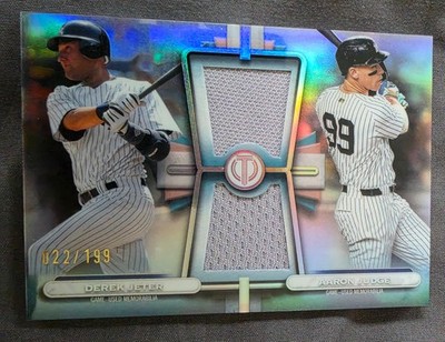 2026 Topps Tribute Derek Jeter Aaron Judge Dual Relics DR-JJ 22/199 Yankees
