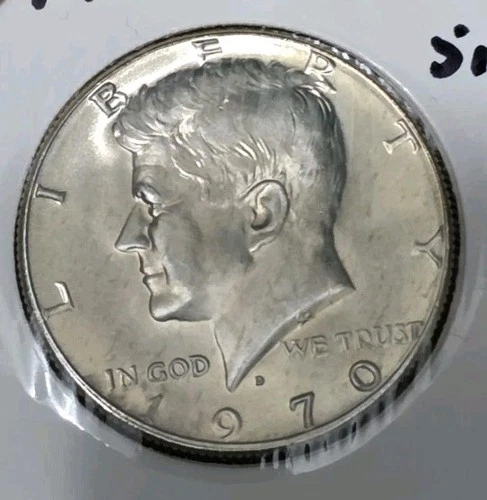 1970-D 40% SILVER KENNEDY HALF DOLLAR Uncirculated US 50c Coin JFK