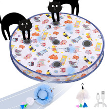 Interactive Cat Toys Ball, Automatic Fast Rolling Ball in Pouch, Hide and Seek f