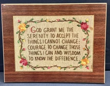 Wall Plaque, The Serenity Prayer Krel Buckelew 7" x 9" "God Grant Me"