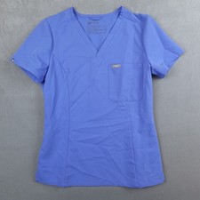 FIGS Catarina Scrub Top One Pocket Blue Size XS Technical Collection