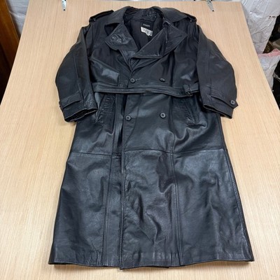 Vintage Wilsons Leather Trench Coat Double Breasted L Pelle Studio Thinsulate