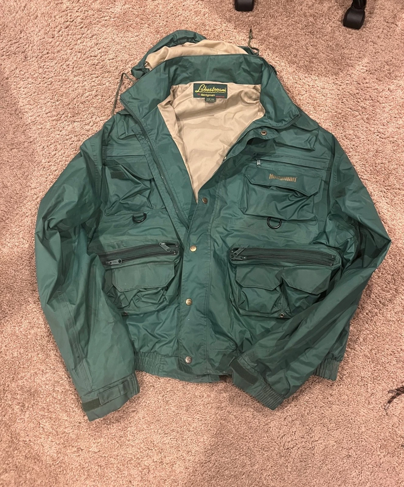 Hodgman LAKESTREAM Men's XXL Waterproof Wading Jacket Hood Fish Wading Green
Opens in a new window o