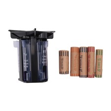 Coin Sorter Tube Coin Counter with Coin Wrappers,5-IN-1 Change Sorter5809
