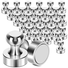 Strong Magnets for Whiteboard, 30 Pcs Refrigerator Magnets Magnetic Push Pins...