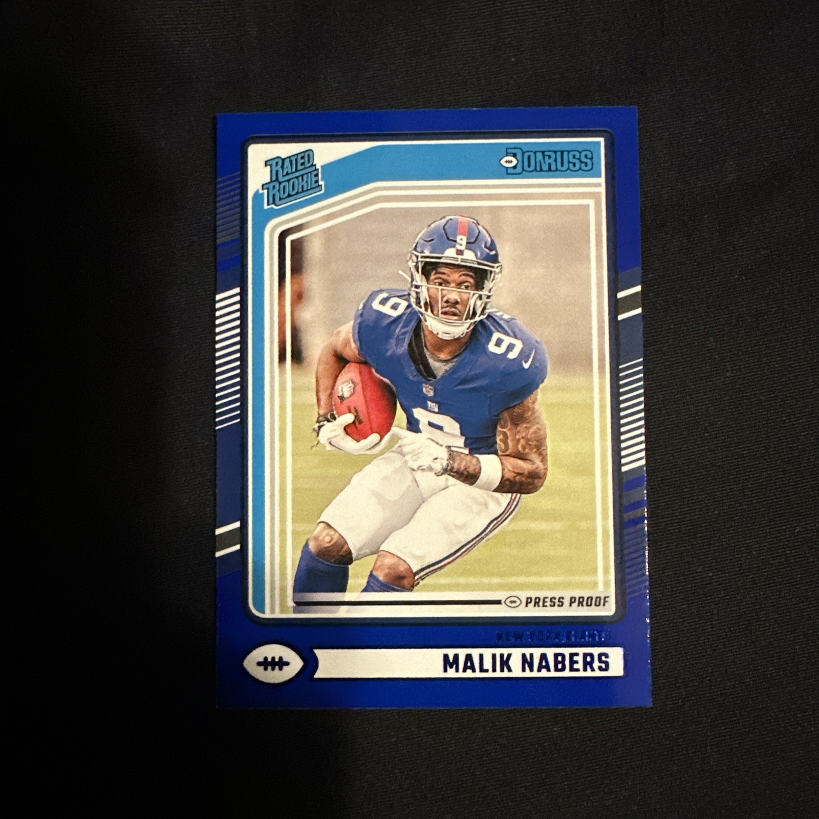 2024 Panini Donruss - Rated Rookie Malik Nabers #383 Blue Press Proof (RC)