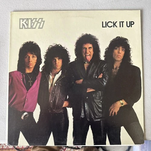 Kiss - Lick It Up LP Vinyl Record 1983 PolyGram Records Rock Band Music - VG+