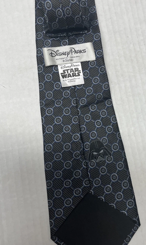 Corbata Star Wars Darth Vader Para Hombre Parques Disney 100% Seda Corbata Azul Gris D4-022 B Foto 3 de 4