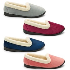 Womens Hard Sole Indoor Outdoor Memory Foam Slip On Slippers Comfort Shoes Size