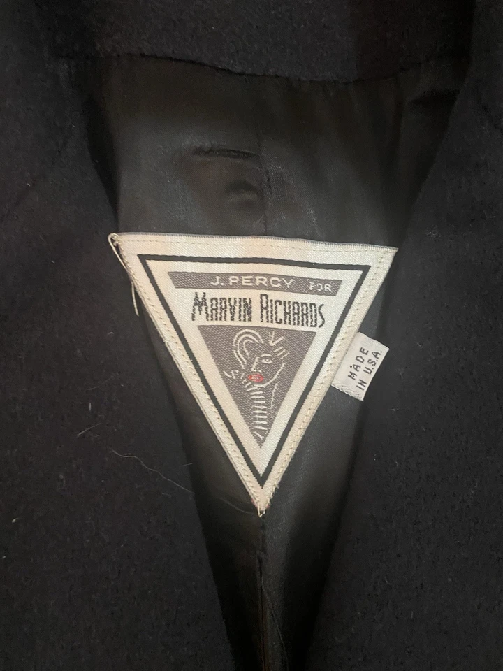 Abrigo largo de colección J. Percy para Marvin Richards negro talla 6 Foto 2 de 4