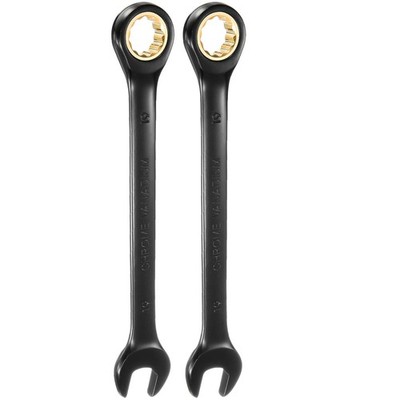 2er Set Ratschenschlüssel 19mm 72 Zähne Cr-V für Schraubenmuttern