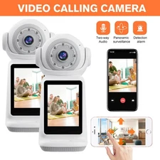 2-Way Video Calling Camera, One Click Call 2K Security Cam 360° Pet Baby Monitor
