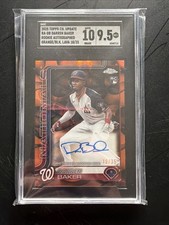 DARREN BAKER 2025 Topps Chrome /35 Orange/Black LAVA LAMP Refractor RC Auto SP