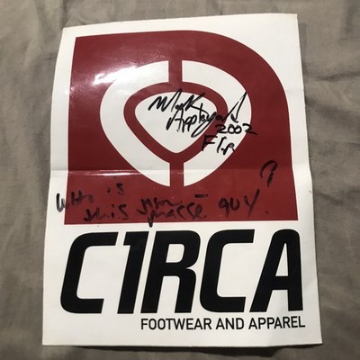 Autographed  C1RCA skateboard Vintage 2002 Sticker Mark Appleyard & Jason Masse