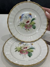 KPM Berlin Brotteller Blumen Goldrand Alt 2 Stück