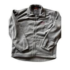 Vintage 90 s Abercrombie Fitch XL Gray Fleece Full Zip Outerwear Jacket