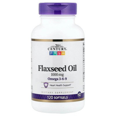 21st Century Flaxseed Oil 1000 mg 120 Softgels Gluten-Free