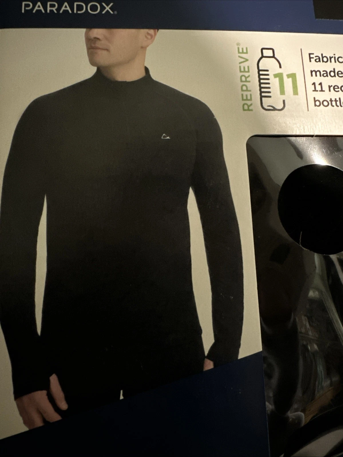 Paradox Merino Blend Mens L/S Top Tee Performance Base Layer XL Black