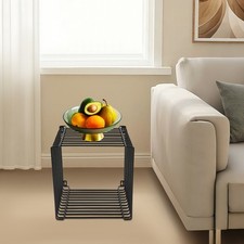 Square Geometry Side Table Linear Metal End Table Vintage sofa coffee table Iron