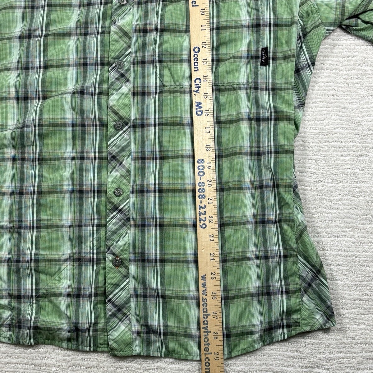 Chemise Homme à Manches Courtes Orvis - Taille XL - Vert - Neuf Avec