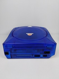 Sega Dreamcast Clear Blue Shell Console Bundle 1 Controller VMU Tested Works 