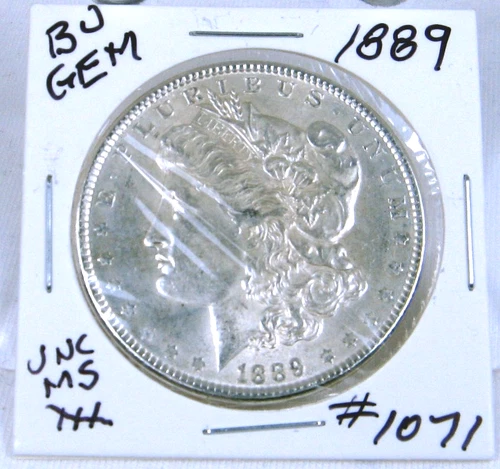 1889 MORGAN SILVER DOLLAR FROM ORIGINAL BANK BAG GEM BU US MINT #1071