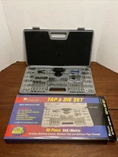Pittsburgh 35407 60 pc Alloy Steel SAE/Metric Tap & Die Drill Set NEW OPEN BOX
