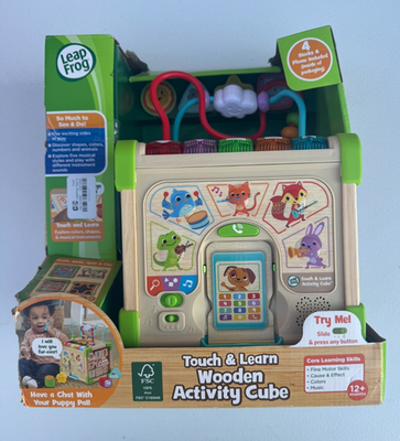 LeapFrog Touch & Learn Wooden Activity Cube – Educational Toddler