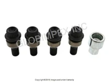 For PORSCHE (2012-2019) Wheel Lock Set - Black (45 mm Bolts) GENUINE PORSCHE