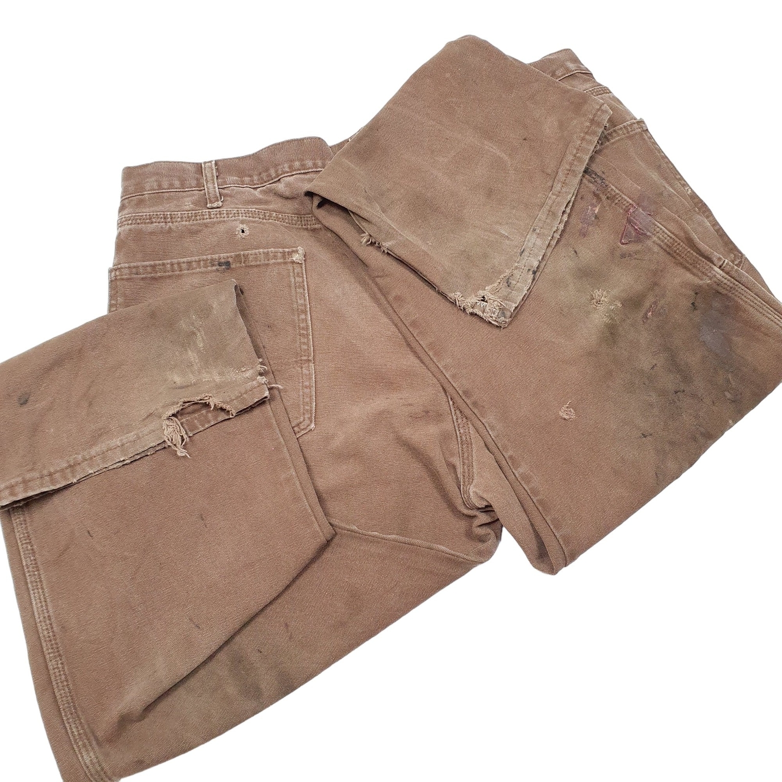 DICKIES Carpenter Workwear Trousers Cotton Brown Mens W38 L30 image 4