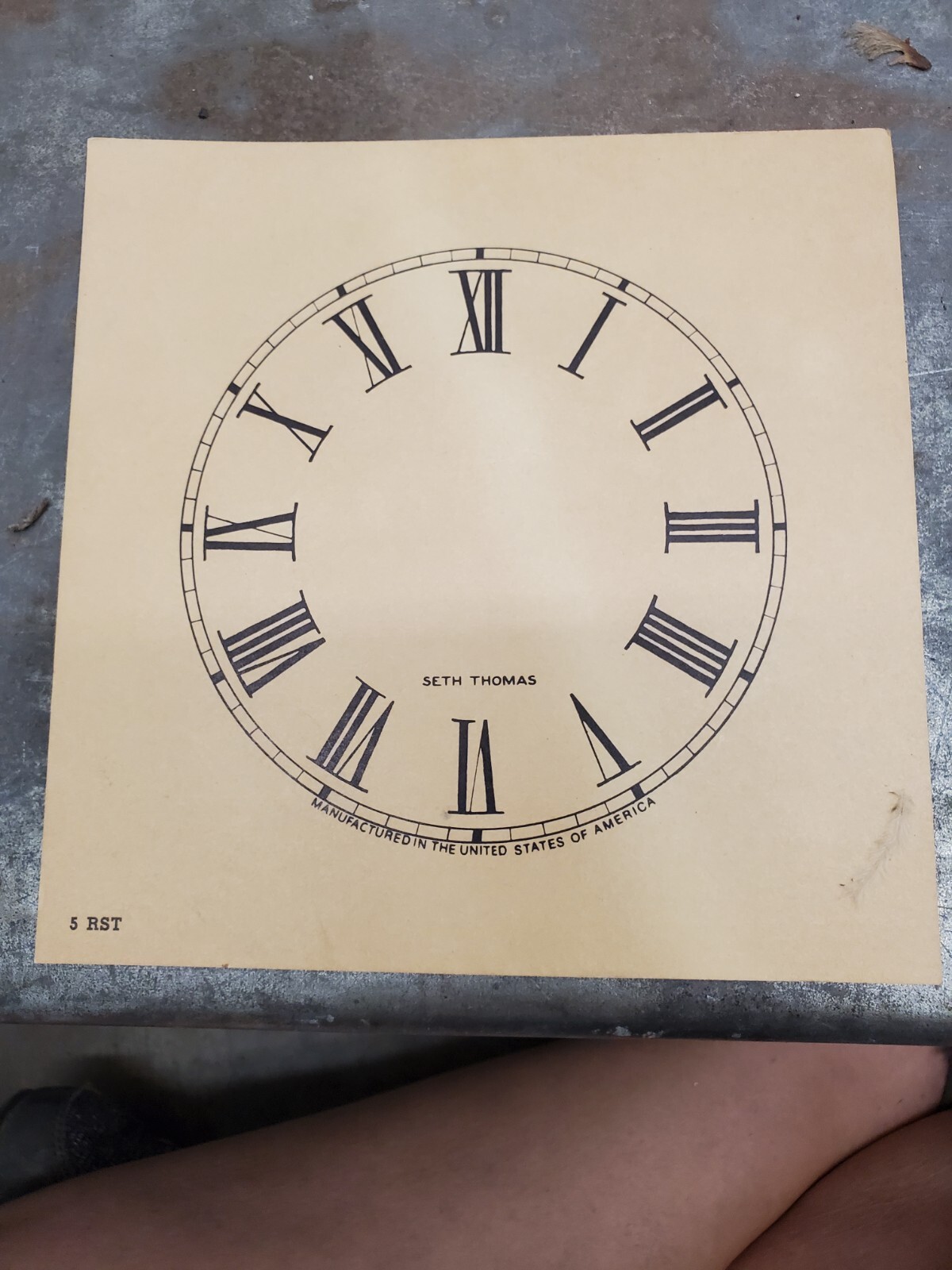 Replacement Clock Faces Paper Dial 5 7" Ansonia Waterbury Gilbert