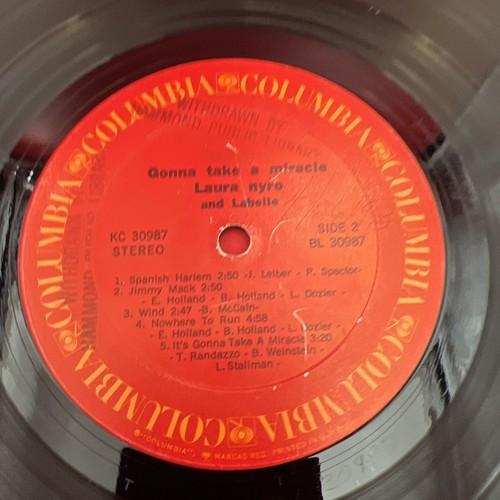 Laura Nyro and Labelle Gonna Take a Miracle Vinyl 33 LP KC 30987 Columbia - Picture 6 of 14