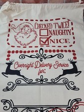 Large Christmas Delivery Gift Sack Bag Drawstring - 19" x 26" Santa Sack