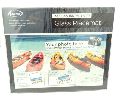 Adventa make An Instant Gift, Glass Placemat 8x10 photo opening