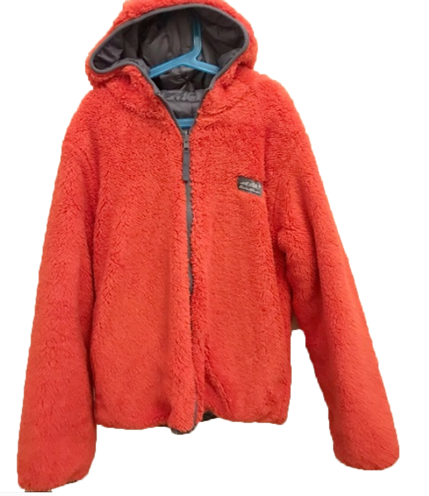 Eddie Bauer Boy's Reversible Hooded Jacket Grey/Orange | eBay