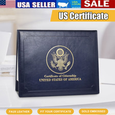 US Citizenship Certificate Holder - US Citizenship Gifts - PU Naturalization USA