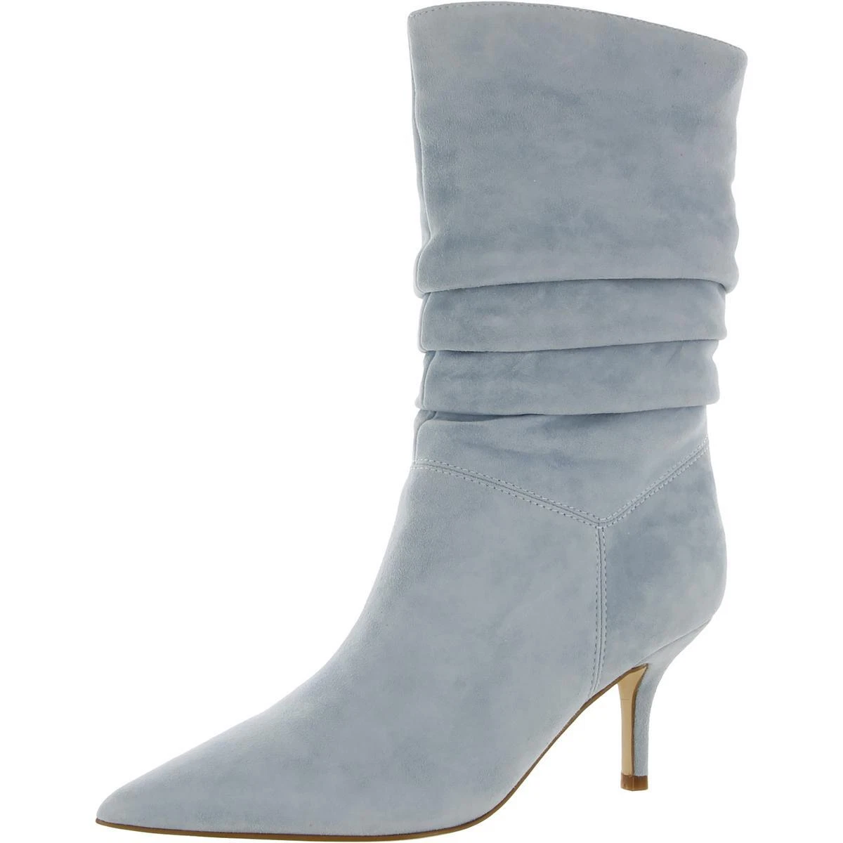 Blue mid calf boots sale