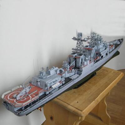 3D 1/200 russische Levchenko Marine Schiff Zum Selbermachen Papiermodell Puzzle Desktop Dekor