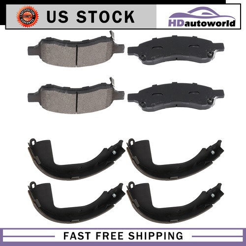 FRONT Ceramic Brake Pads REAR SHOES For 2009 2010 2011 2012 GMC Canyon Assembly - Picture 5 of 5