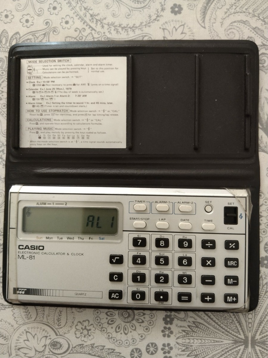 Calculatrice Musicale Casio ML-831 – Vintage Années 80, Avec étui, Fonctionnelle