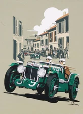 Mille Miglia 1933 Grand Prix Vintage Race Poster