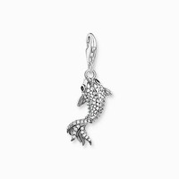 Thomas Sabo Charm AnhäNger Koi 925 Silber WeißE Und Schwarze Steine 2170-643-21