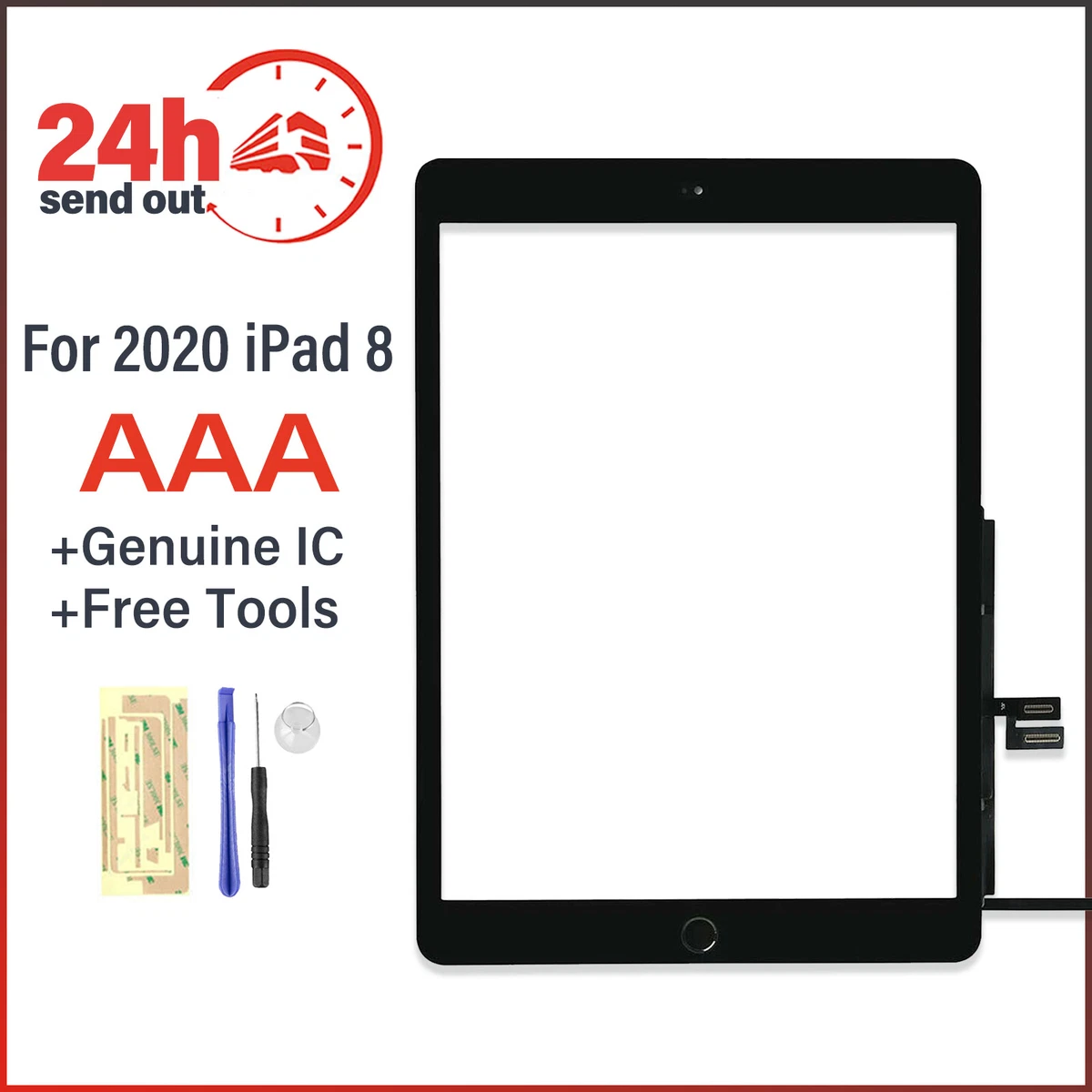 Ipad 8th Screen Replacement For 2020 iPad 8th Generation Digitizer Screen Replacement Black+Genuine OEM IC | eBay