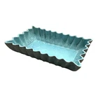 Vtg Red Wing Pottery USA M1486 Rectangular Wavy Edge Robin Egg Blue Dish READ