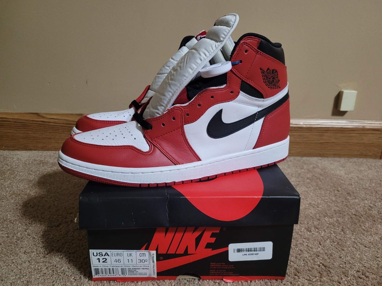 Size 12 - Jordan 1 Retro OG High Chicago for sale online | eBay