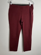 A new day Women's High-Rise Side Zip Skinny Ankle Pants - Red Size 8