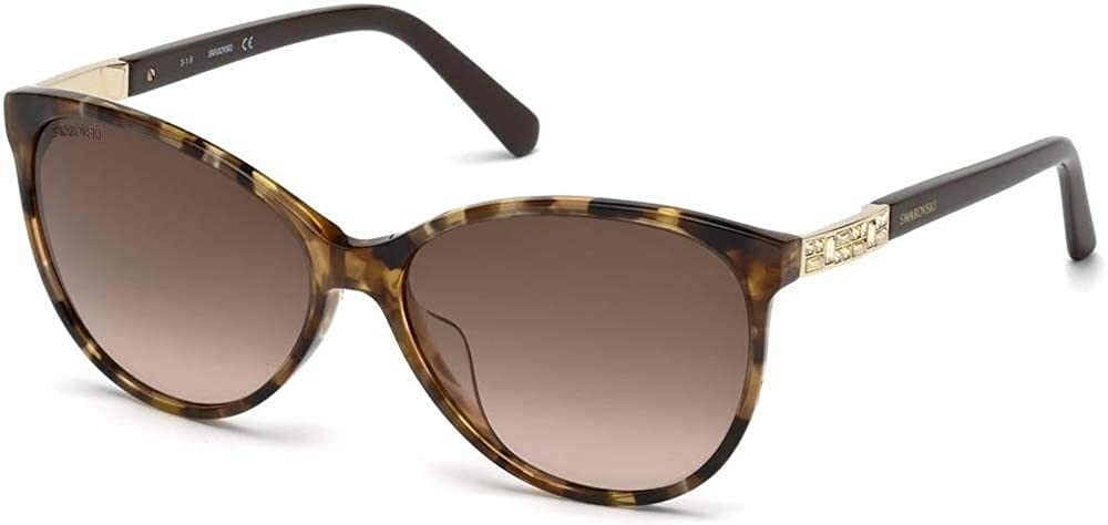 Swarovski Sunglasses Womens 58mm Brown Tortoise Crystal SW123-H 52F Swarovski SK6059 tortoise frame with dark brown lenses  main image 4
